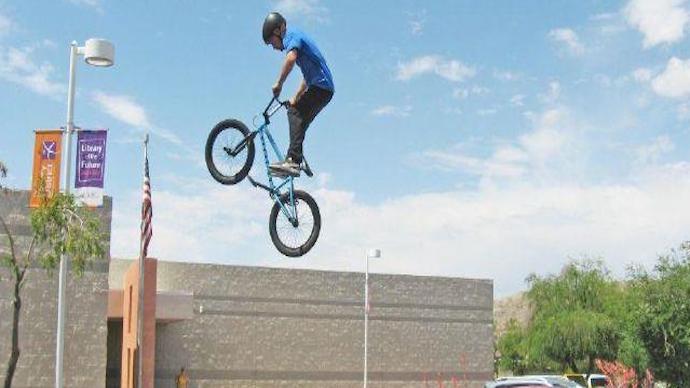 Don't Try This at Home:  BMX Wizard Wows Crowd